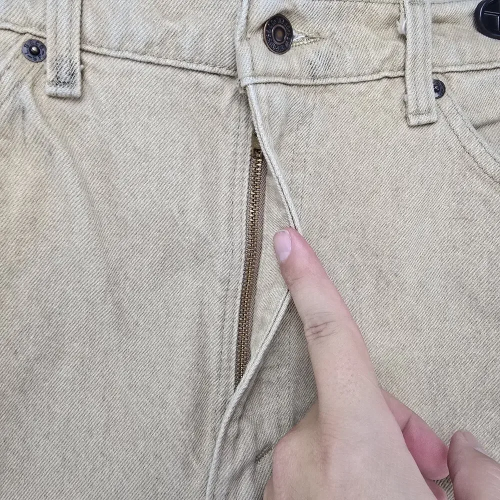 Vintage Orange Tab Levis 517 Jeans Mens 36x30 Bootcut Beige USA Cowboy 80s 1982